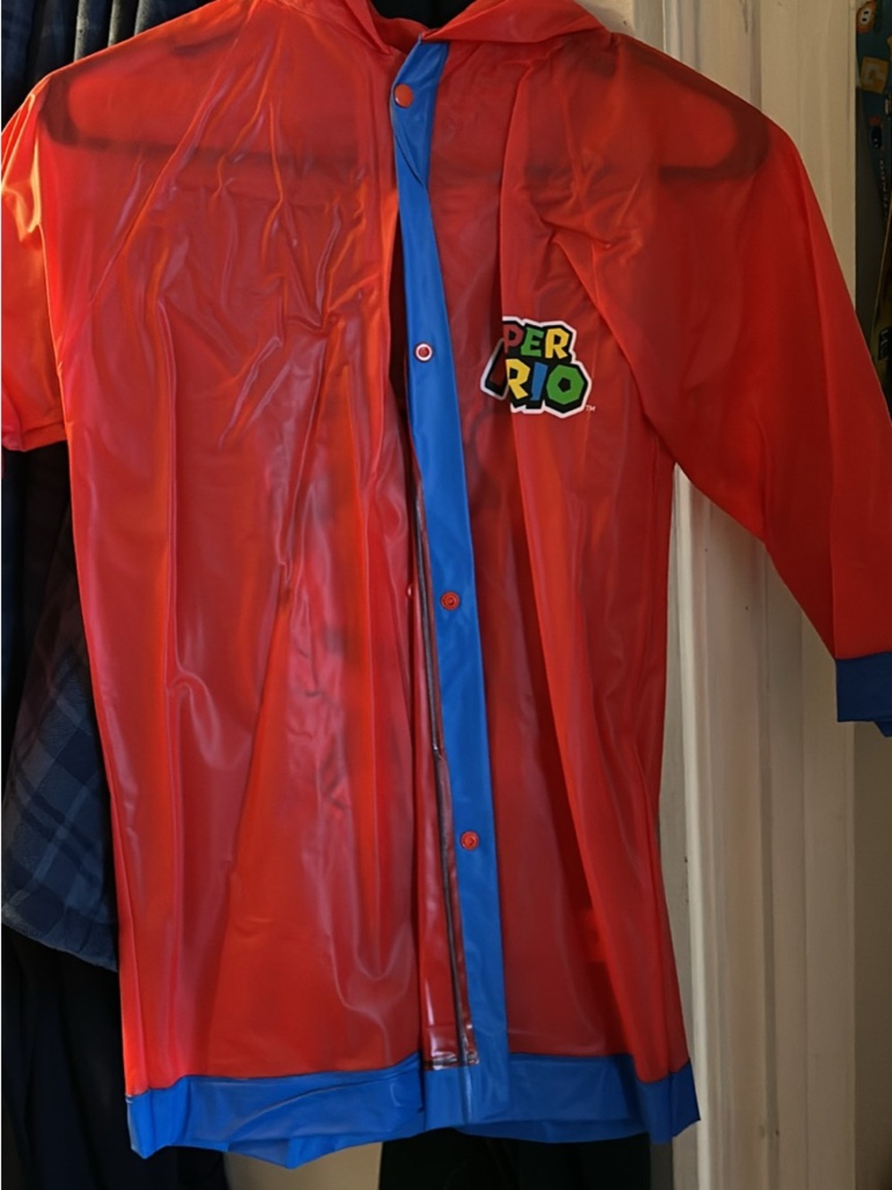 Super Mario Red & Blue Rain Jacket
